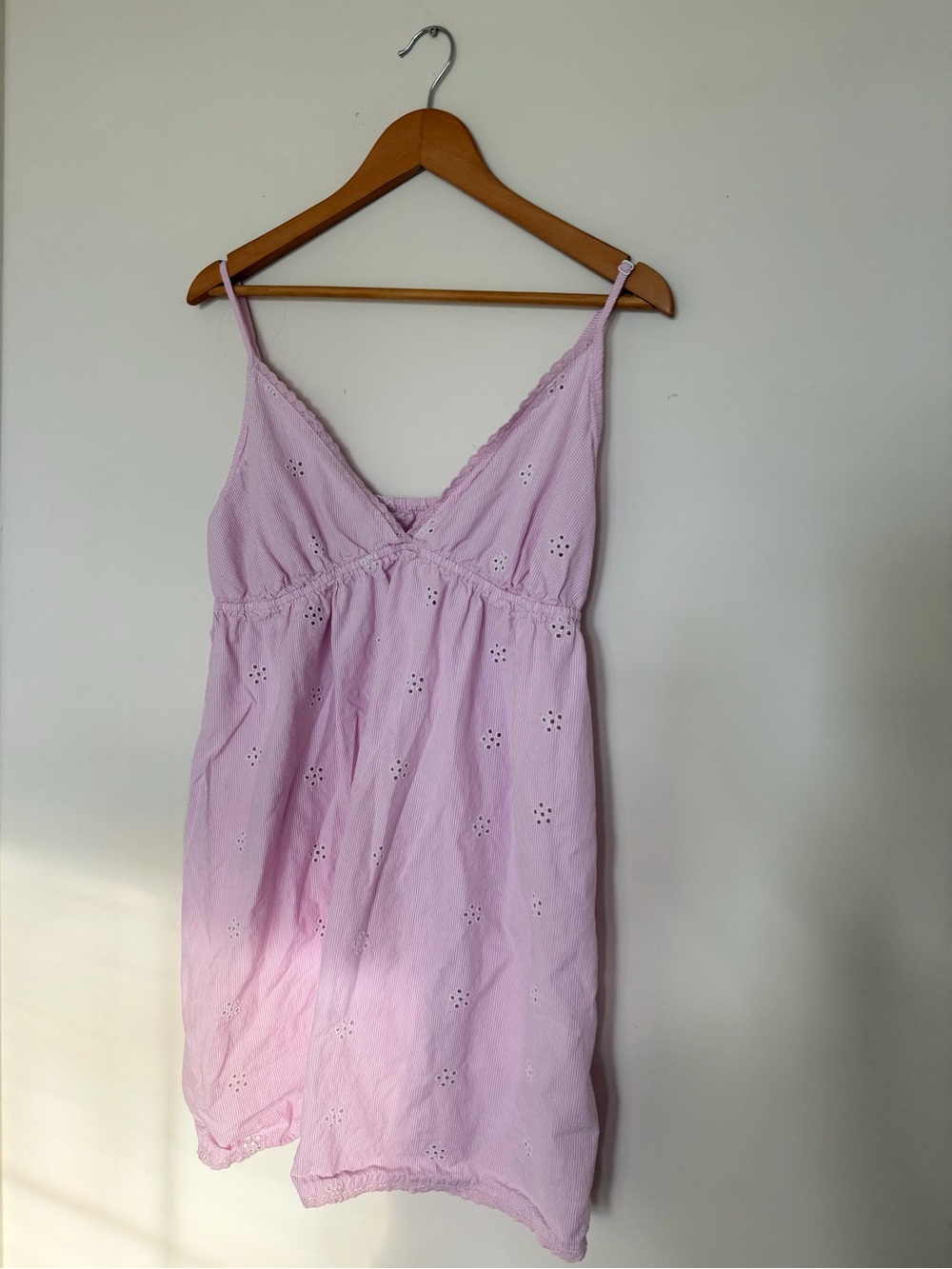 Primark Light Pink Eyelet Mini Slip Dress